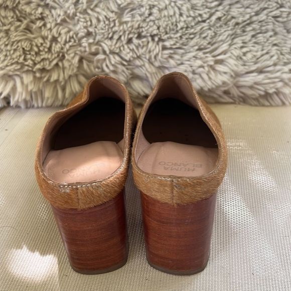 Huma Blanco Anthropologie Dory Calf Hair Mules 38 - Picture 4 of 8